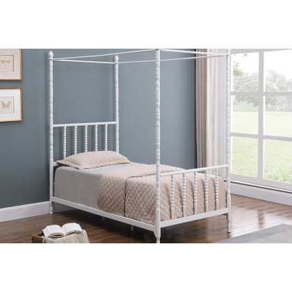 Coaster - Betony Twin Canopy Bed in White