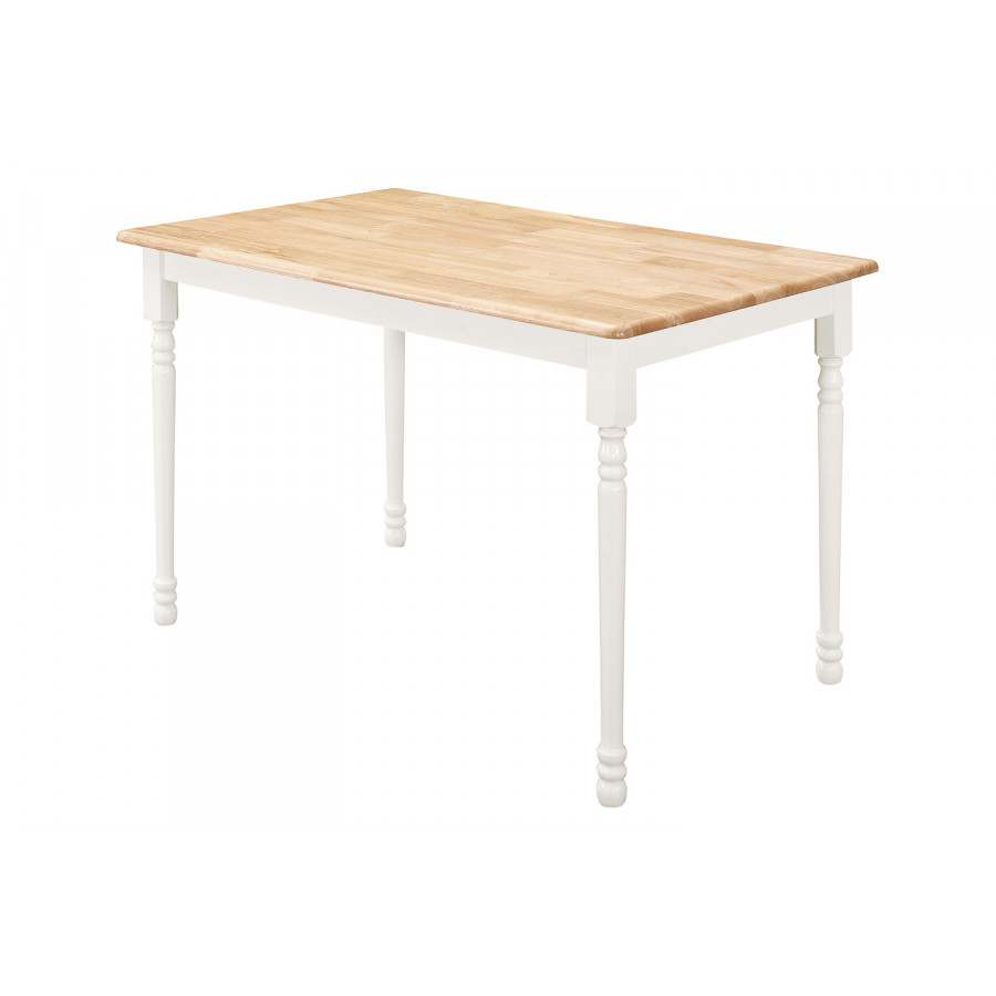 Coaster - Rectangle Dining Table in Natural Brown/White