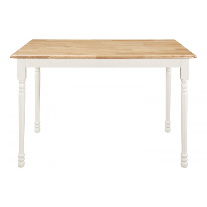 Coaster - Rectangle Dining Table in Natural Brown/White