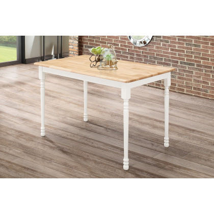 Coaster - Rectangle Dining Table in Natural Brown/White