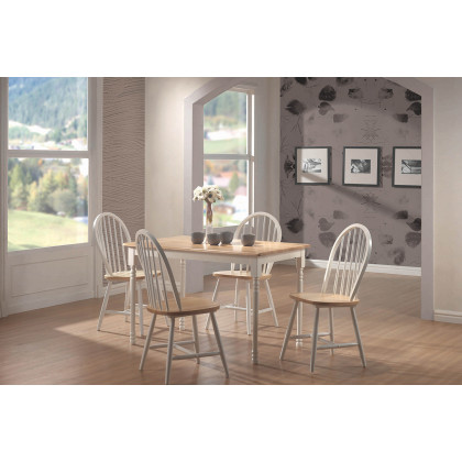Coaster - Rectangle Dining Table in Natural Brown/White