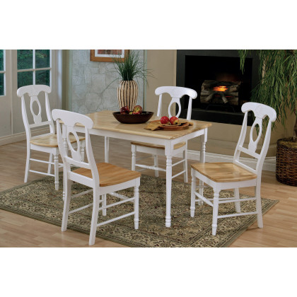 Coaster - Rectangle Dining Table in Natural Brown/White