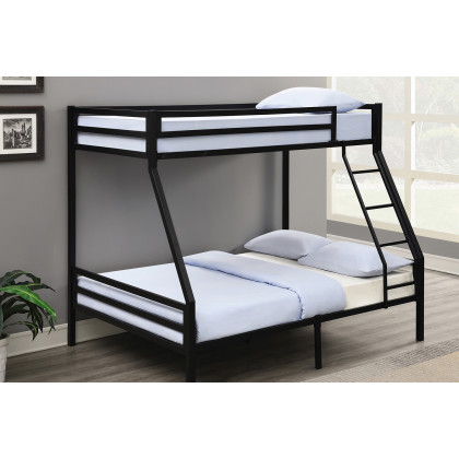 Coaster - Kinsey Bunk Bed With Ladder 422676 in Matte Black