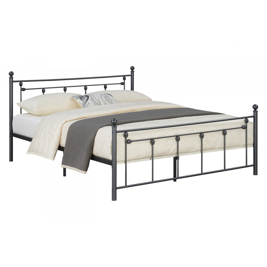 Coaster Canon Metal Slatted Headboard Platform Queen Bed - Gunmetal