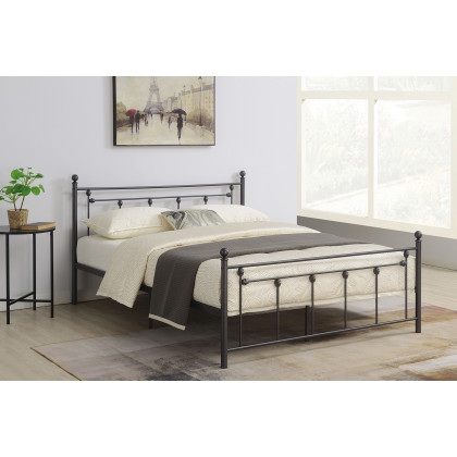 Coaster Canon Metal Slatted Headboard Platform Queen Bed - Gunmetal