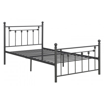 Coaster Canon Metal Slatted Headboard Platform Twin Bed - Gunmetal