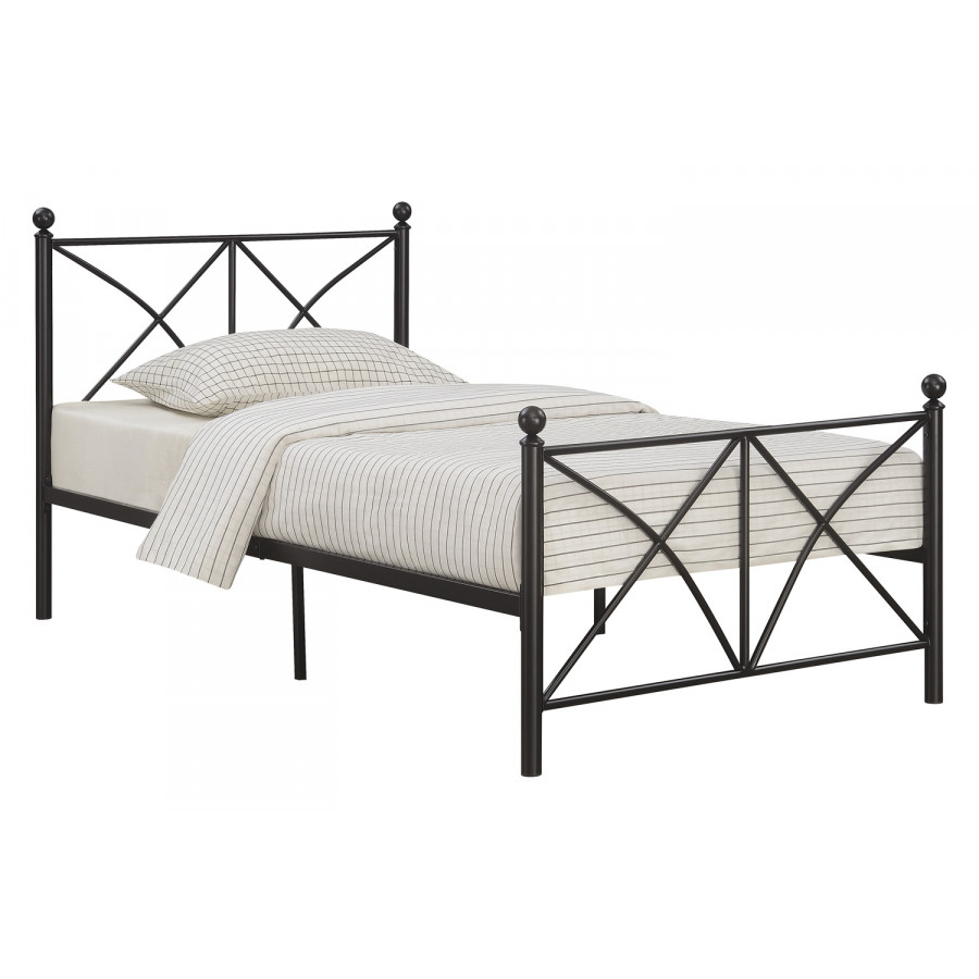 Coaster Hart Metal Platform Full Bed - Matte Black