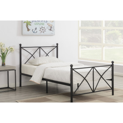 Coaster Hart Metal Platform Full Bed - Matte Black
