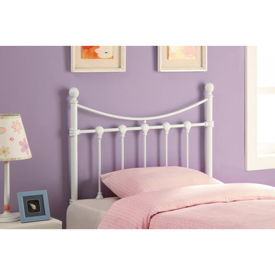 Coaster - Twin Metal Headboard in White