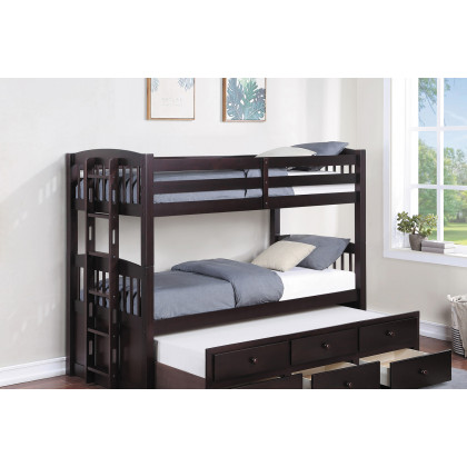 Coaster - Kensington Twin Over Twin Bunk Bed With Trundle in Cappuccino