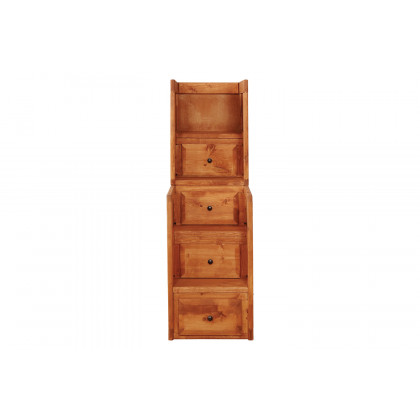 Coaster Wrangle Hill 4-Drawer Stairway Chest - Amber Wash
