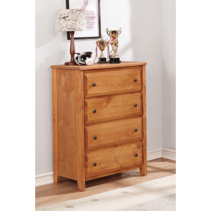 Coaster Wrangle Hill 4-Drawer Chest - Amber Wash