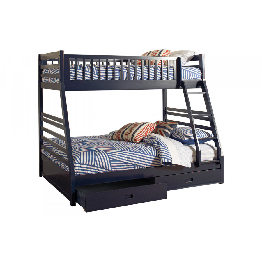 Coaster Ashton Twin Over Full 2-Drawer Bunk Bed - Navy Blue