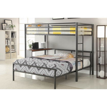 Coaster Fisher Twin Workstation Loft Bed - Gunmetal