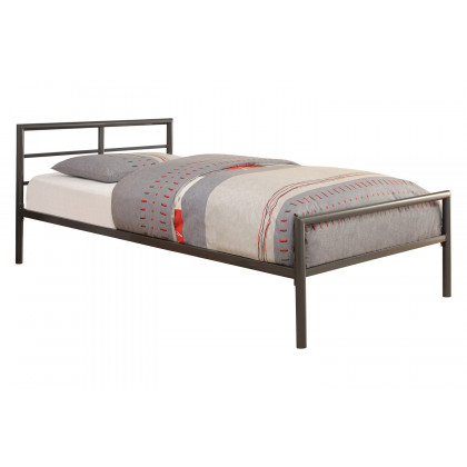 Coaster Fisher 2-Piece Metal Workstation Loft Bed Set with Twin Bed - Gunmetal