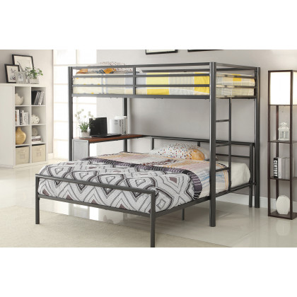 Coaster - Fisher 2-Piece Metal Workstation Loft Bed Set with Full Bed