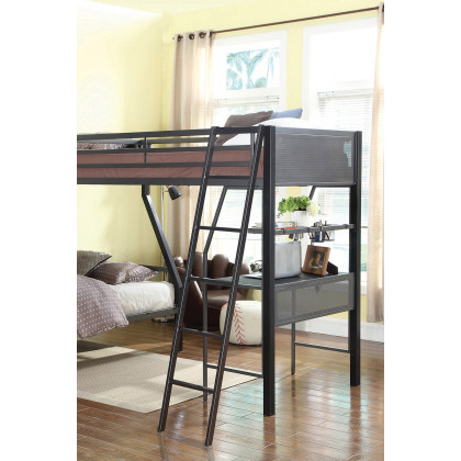 Coaster Meyers 2-Piece Metal Twin Over Full Bunk Bed Set - Black/Gunmetal