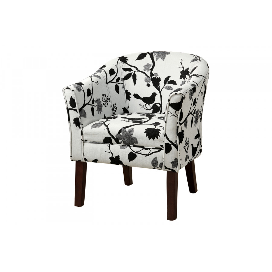 Coaster - Upholstered Accent Chair in Black/White