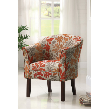 Coaster - Barrel Back Upholstered Accent Chair in Multi-Color