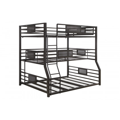 Coaster - Rogen Fill/Twin Xl/Queen Triple Bunk Bed in Dark Bronze