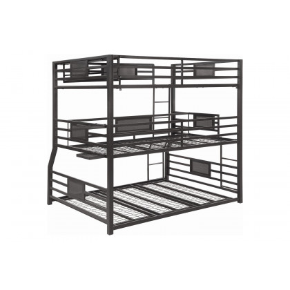 Coaster - Rogen Fill/Twin Xl/Queen Triple Bunk Bed in Dark Bronze