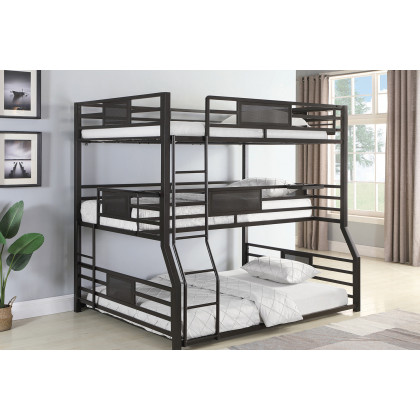 Coaster - Rogen Fill/Twin Xl/Queen Triple Bunk Bed in Dark Bronze