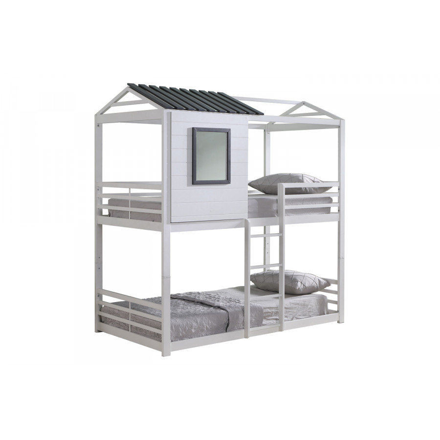 Coaster - Belton House-Themed Twin Over Twin Bunk Bed in White