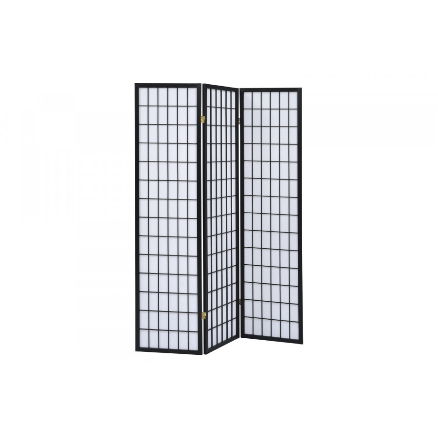 Coaster 3-Panel Folding Screen - Black/White