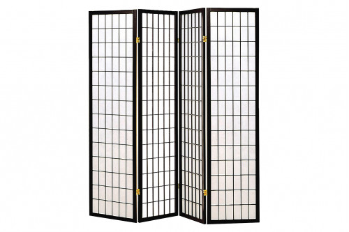 Coaster™ 4-Panel Folding Screen - Black/White