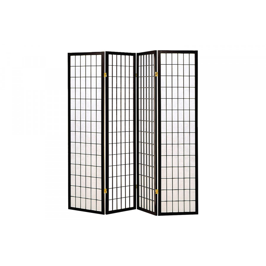 Coaster 4-Panel Folding Screen - Black/White