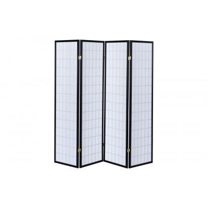 Coaster 4-Panel Folding Screen - Black/White