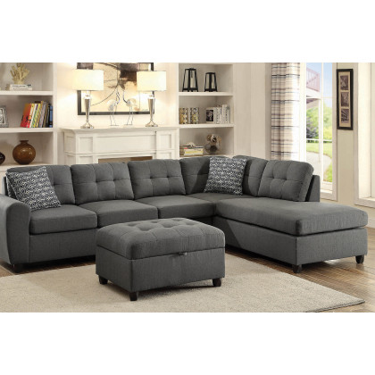 Coaster Stonenesse Tufted Sectional - Gray