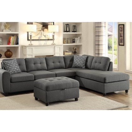 Coaster Stonenesse Tufted Sectional - Gray