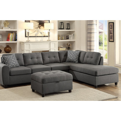 Coaster Stonenesse Tufted Sectional - Gray