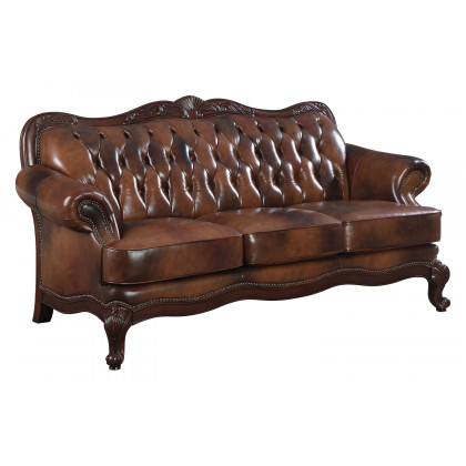 Coaster Victoria Upholstered Tufted Living Room Set With Chair - Brown