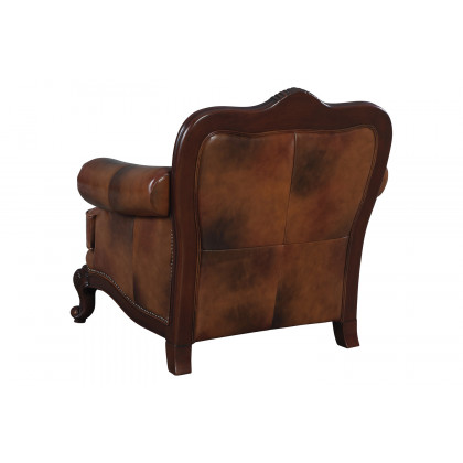 Coaster - Victoria Rolled Arm Chair in Tri-Tone Brown