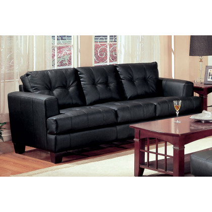 Coaster Samuel Upholstered Tufted Living Room Set - Black