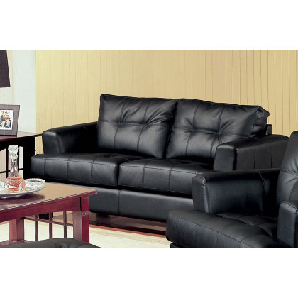 Coaster Samuel Upholstered Tufted Living Room Set - Black