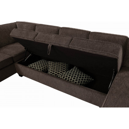 Coaster - Provence Storage Sectional in Brown