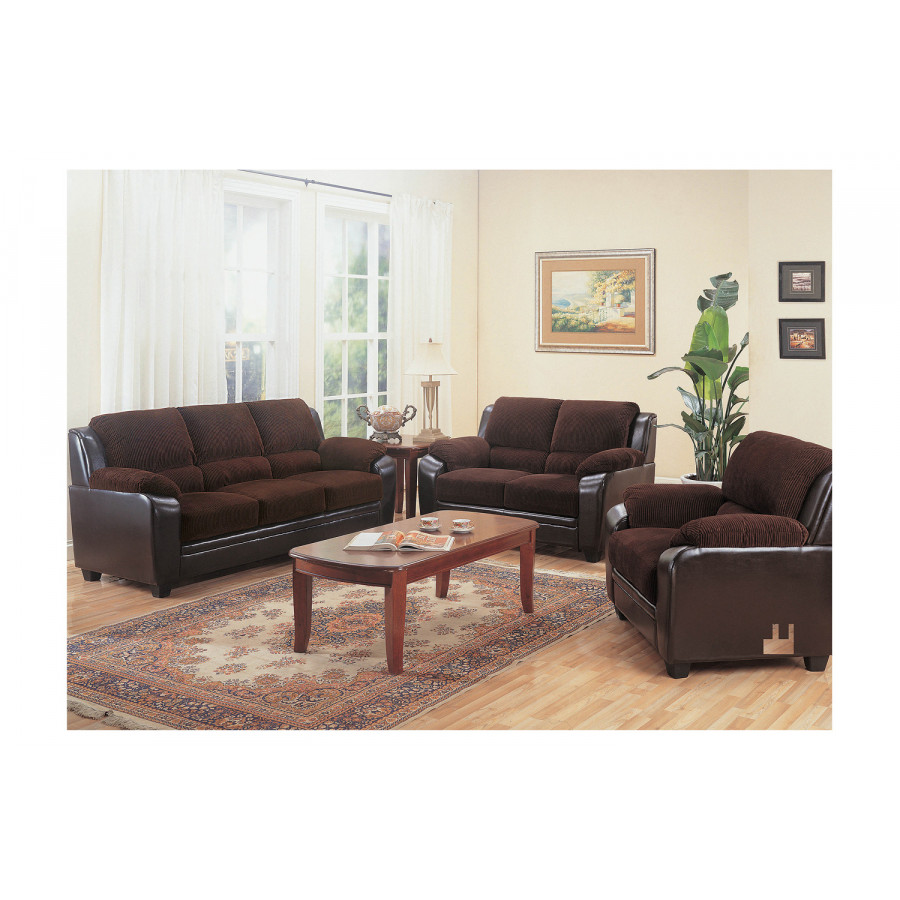 Coaster - Monika Upholstered Stationary Chair in Chocolate