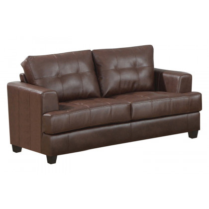 Coaster Samuel Tufted Sofa - Dark Brown