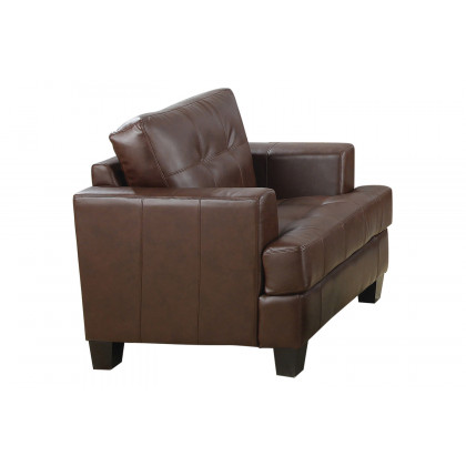 Coaster Samuel Tufted Sofa - Dark Brown