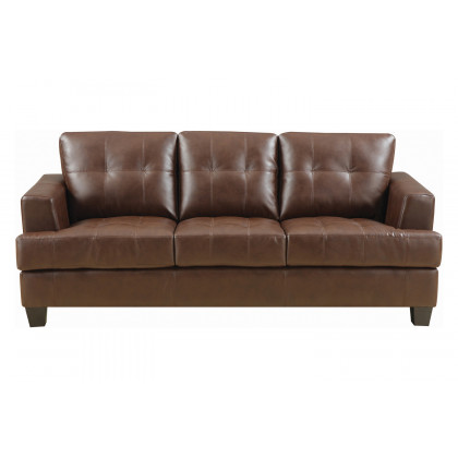 Coaster Samuel Tufted Sofa - Dark Brown