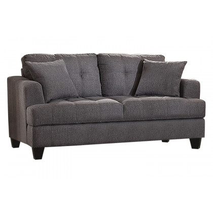 Coaster Samuel Tufted Sofa - Charcoal