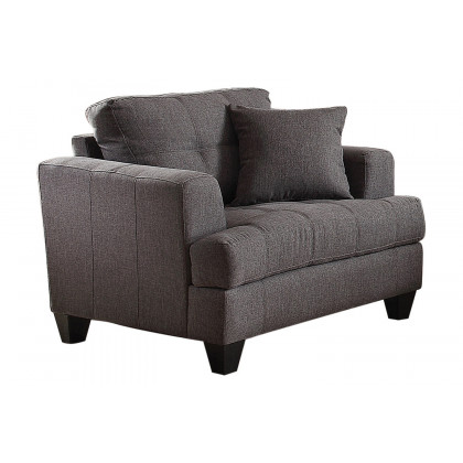 Coaster Samuel Tufted Sofa - Charcoal