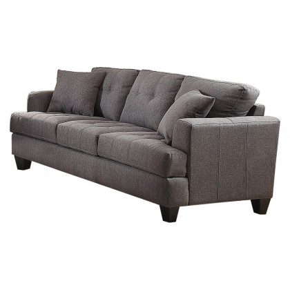 Coaster Samuel Biscuit Back Living Room Set - Charcoal