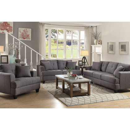 Coaster - Samuel Recessed Arm Upholstered Chair in Charcoal