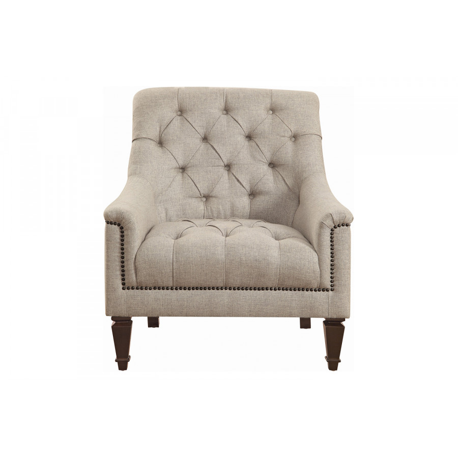Coaster Avonlea Sloped Arm Upholstered Chair - Beige