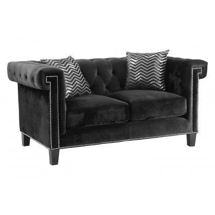 Coaster Reventlow Upholstered Tufted Living Room Set with Chair - Black