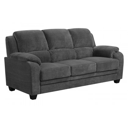 Coaster Northend Upholstered Pillow Top Arm Living Room Set - Charcoal